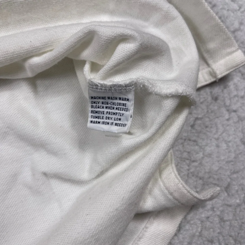 Polo Ralph Lauren France Polo Shirt Mens XL White Big Pony Custom Fit Sporty